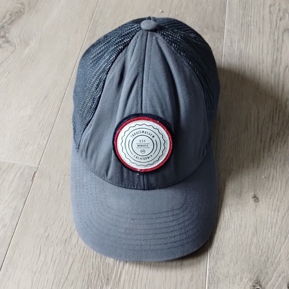 Travis Mathew California Hat Trucker Cap Snapback Blue White Patch Adjustable - Picture 2 of 12